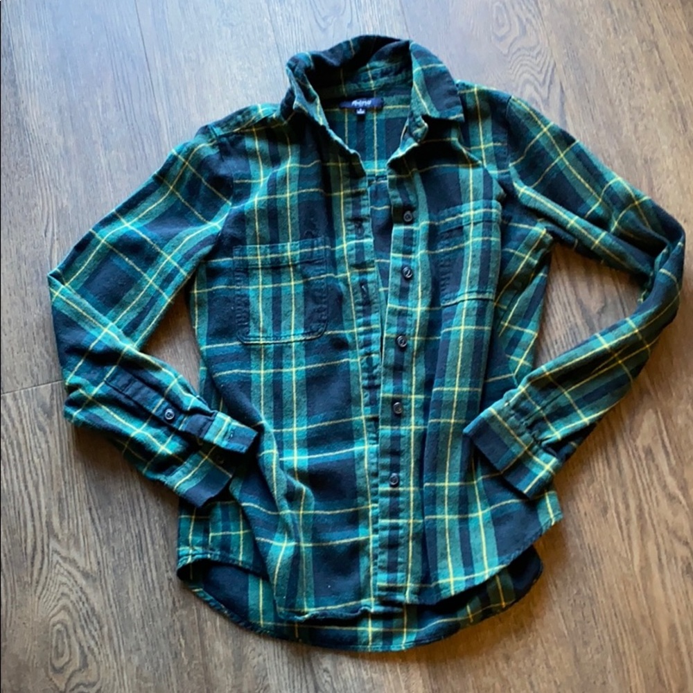 MADEWELL - green gold flannel